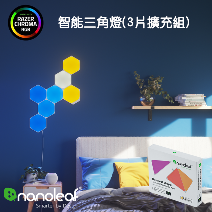 【Nanoleaf】Shapes智能三角燈3片擴充組：圖片 1
